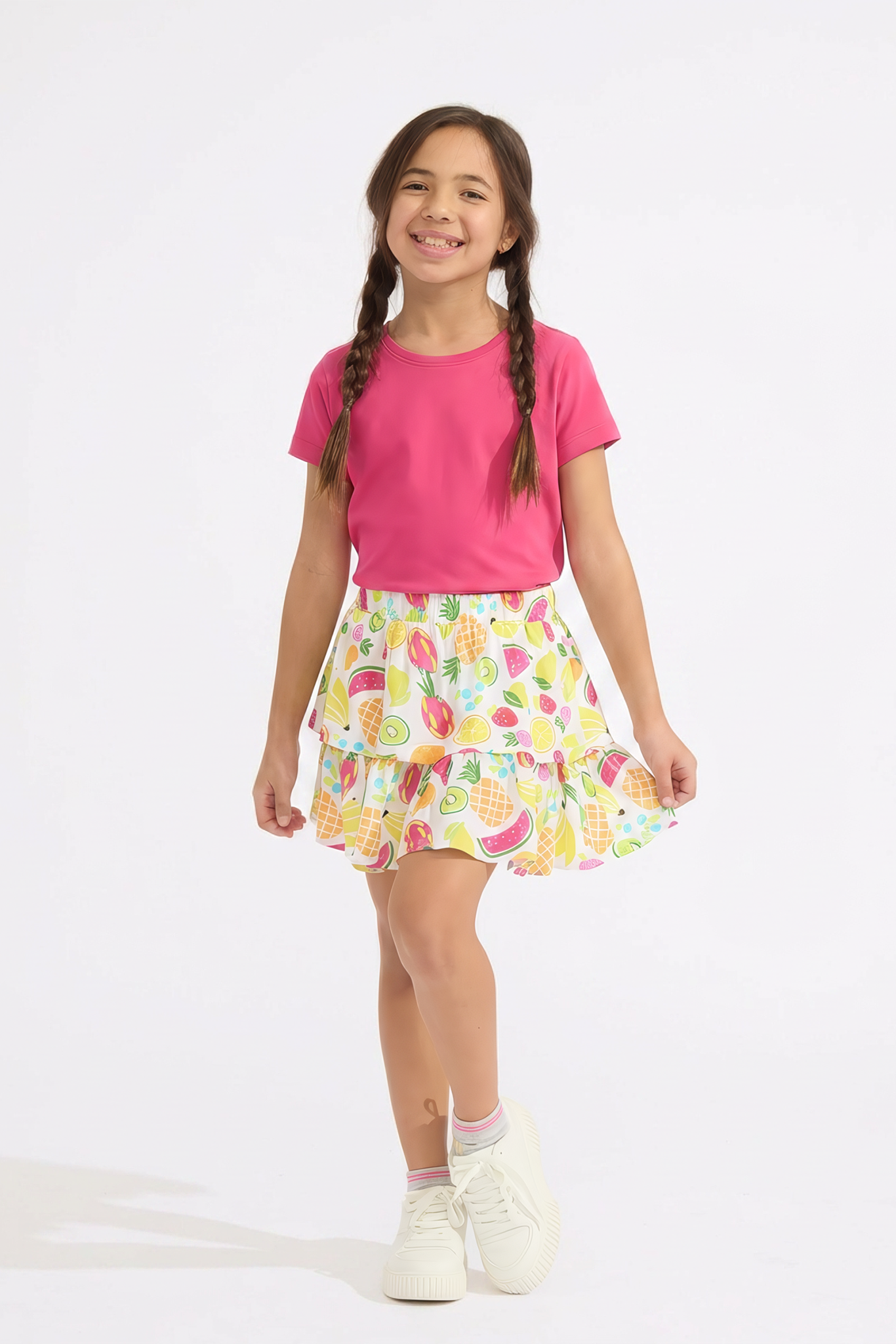 Frutas Tiered Skirt