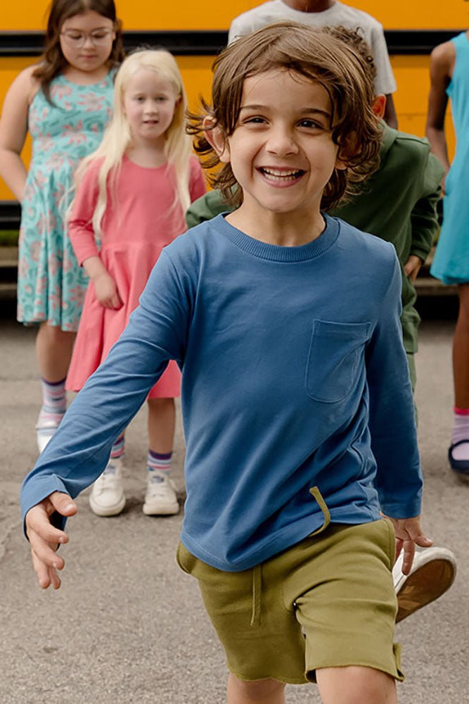 Organic Cotton Kids Shirts - Long Sleeve Pocket TeeTOPSRockets of Awesome
