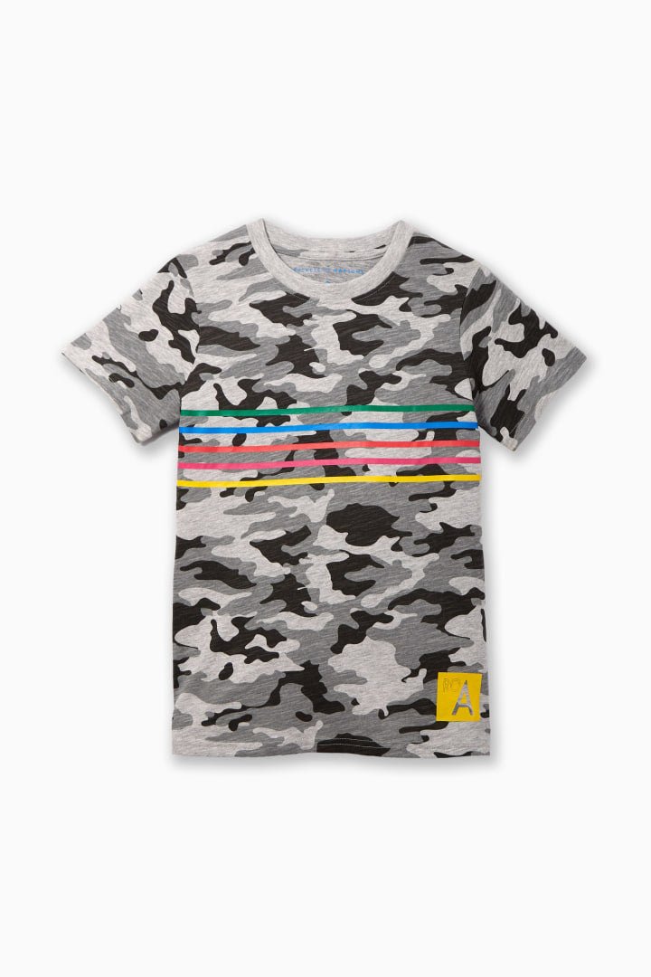 Camo Rainbow Stripe Tee - FINAL SALETOPSRockets of Awesome