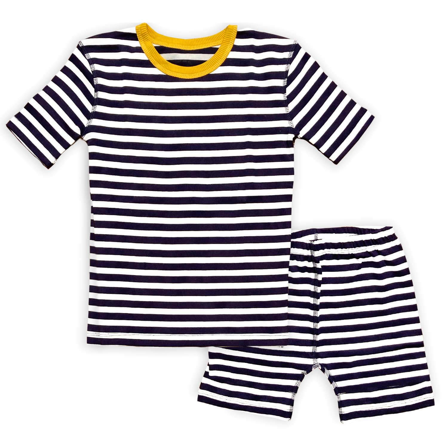 100% Organic Cotton Shortie Pajamas for Kids: Stripes - FINAL SALE