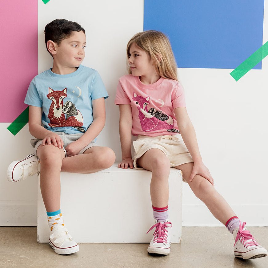Kids Shorts: Organic Cotton Drawstring Track Shorts1ST001 - Track - ShortRockets of Awesome