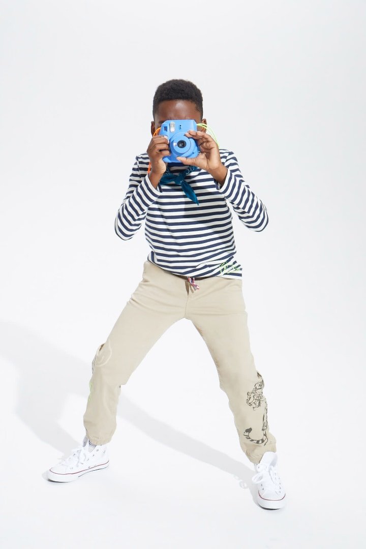 Stripe Textured Stamp Tee