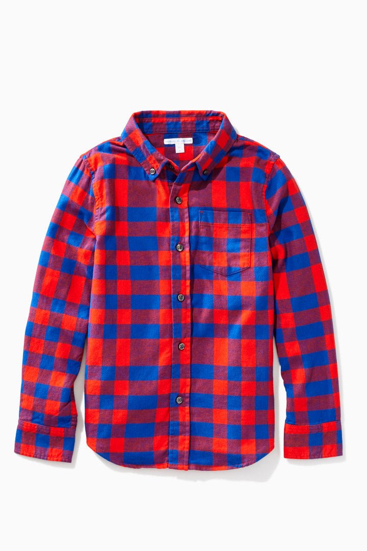 Uneven Plaid ShirtTOPSRockets of Awesome