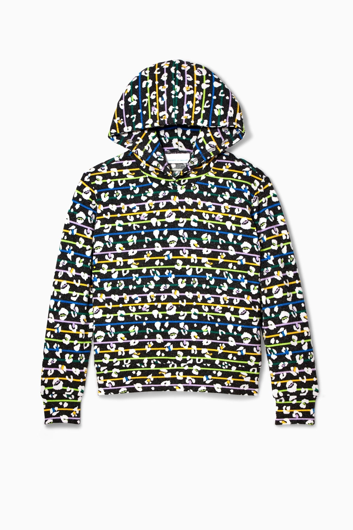 Rainbow Stripe Leopard Crazysoft HoodieTOPSRockets of Awesome