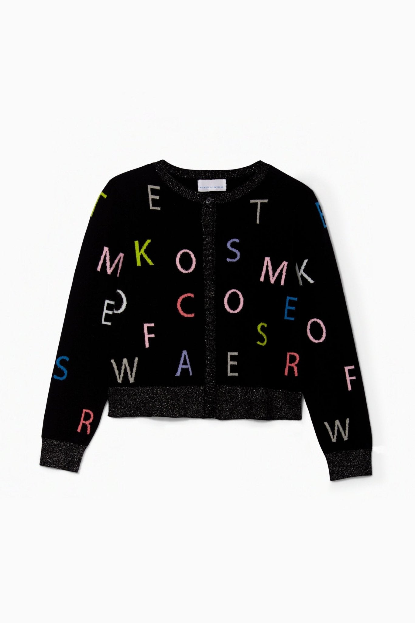 Word Scramble Shimmer CardiganTOPSRockets of Awesome