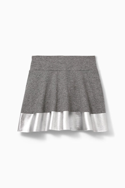 Foil Hem Skater Skirt