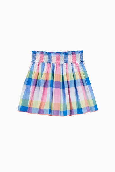 Gingham Smocked Skirt