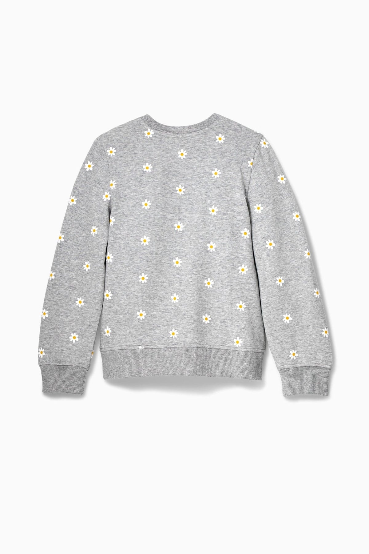 Daisy Print Crew – Light Heather GreyTOPSRockets of Awesome