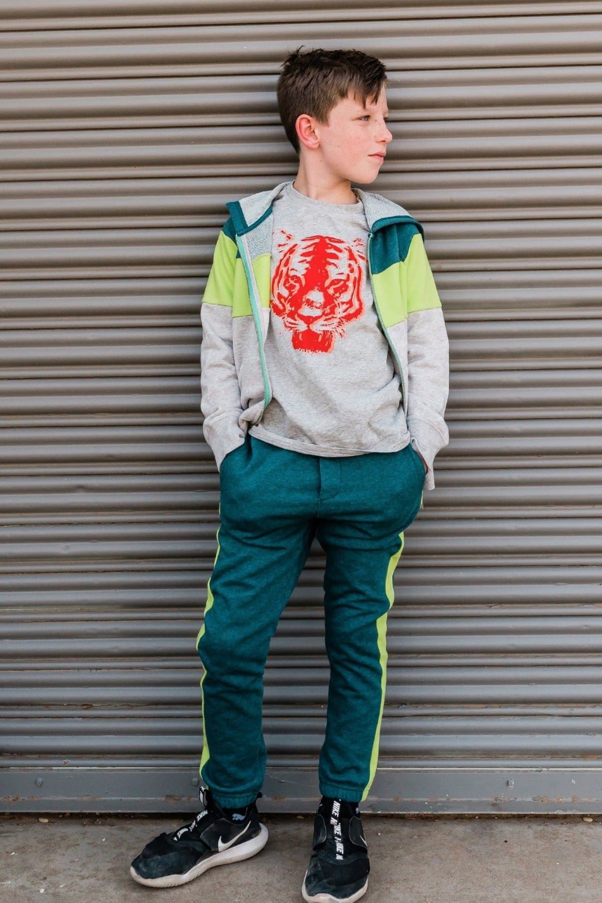 Colorblock Full Zip SweatshirtTOPSRockets of Awesome