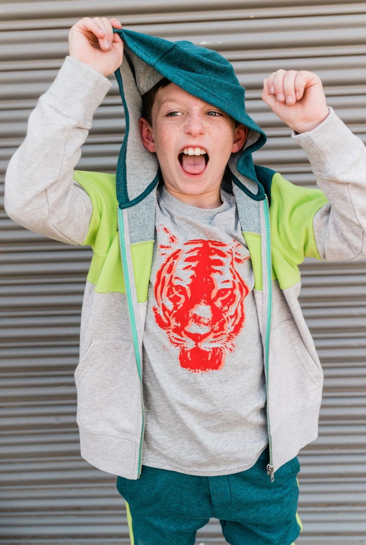 Colorblock Full Zip SweatshirtTOPSRockets of Awesome