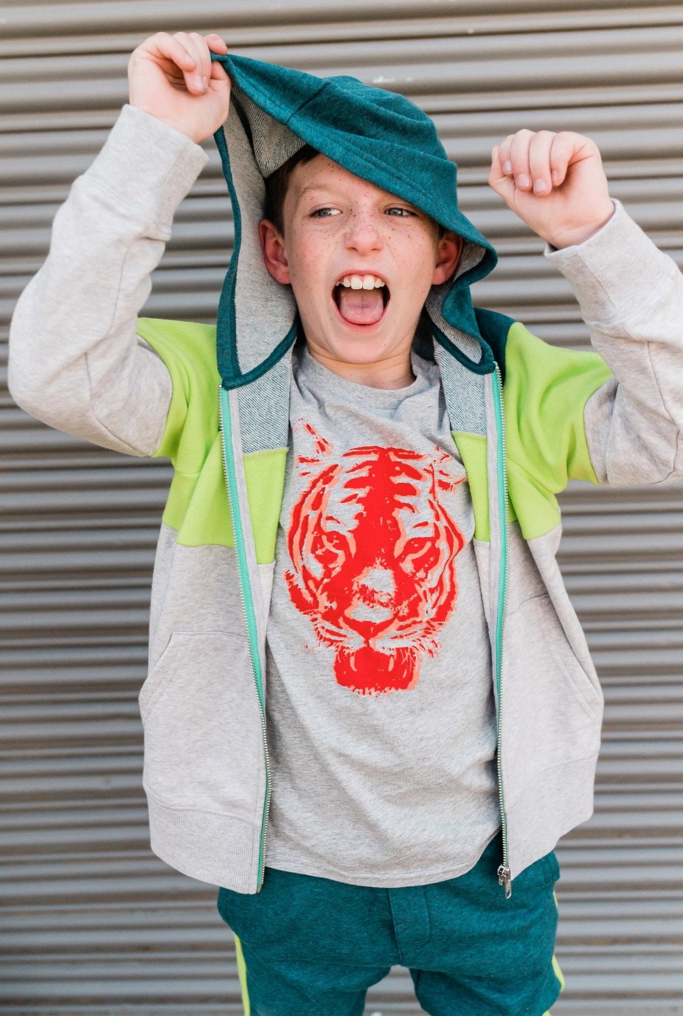 Colorblock Full Zip SweatshirtTOPSRockets of Awesome