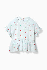 Cherry Striped Poplin TopTOPSRockets of Awesome